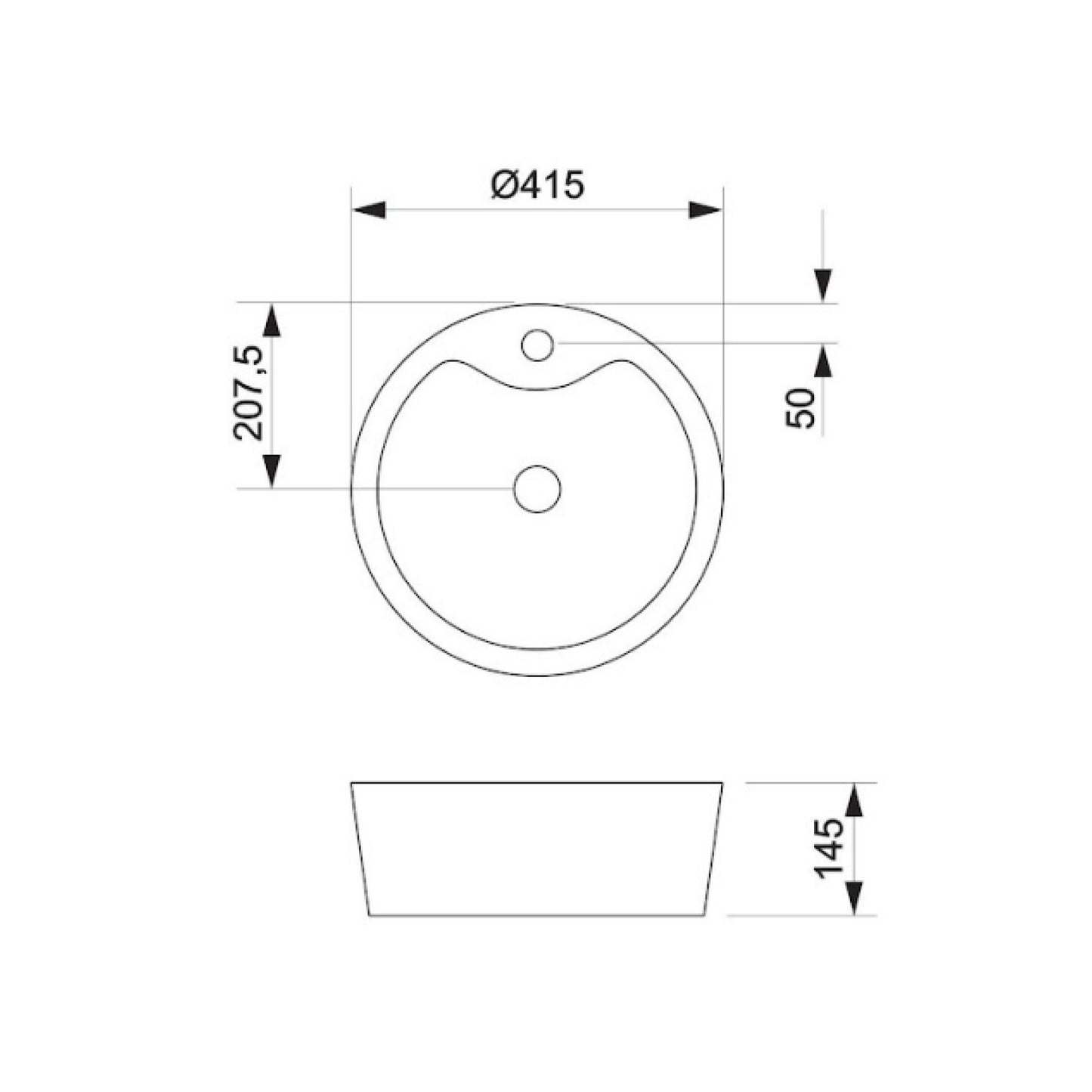 Bacha A029 415x415x145 mm | Piazza