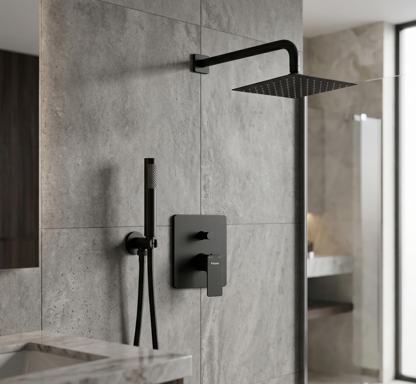 Arq Ducha Embutir Negro | Piazza