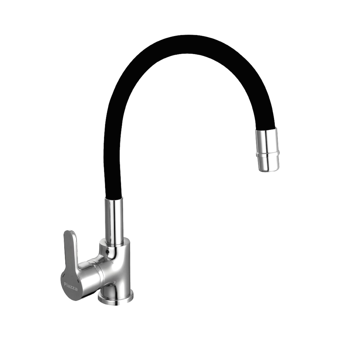 Grifería Emblem Cocina Mesada Pico Flexible Negro (Piazza)