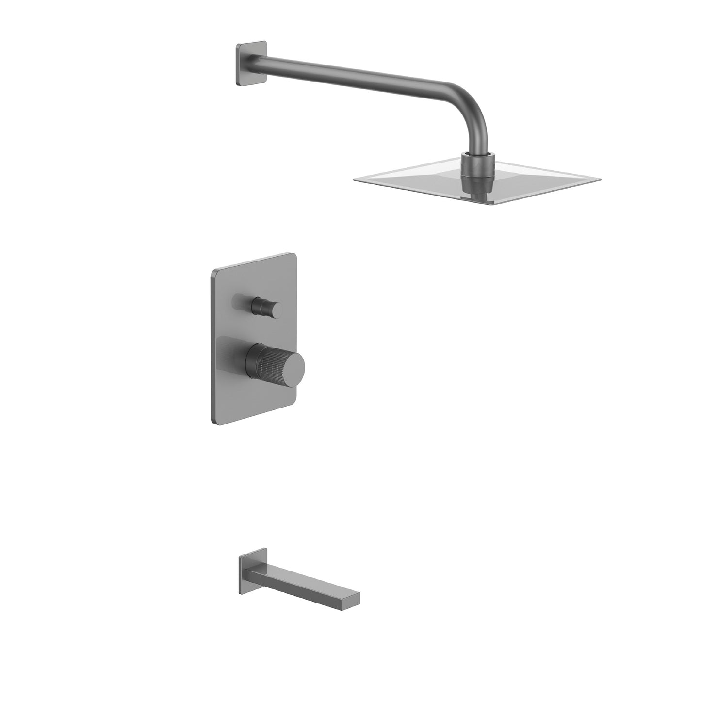 Grifería Art Bañera Embutir Grafito C/ Transf. | Piazza